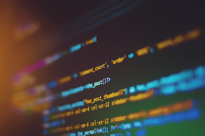 Student coding on a computer